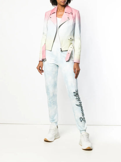 Beverly Hills Crystal Embellished Track Pants