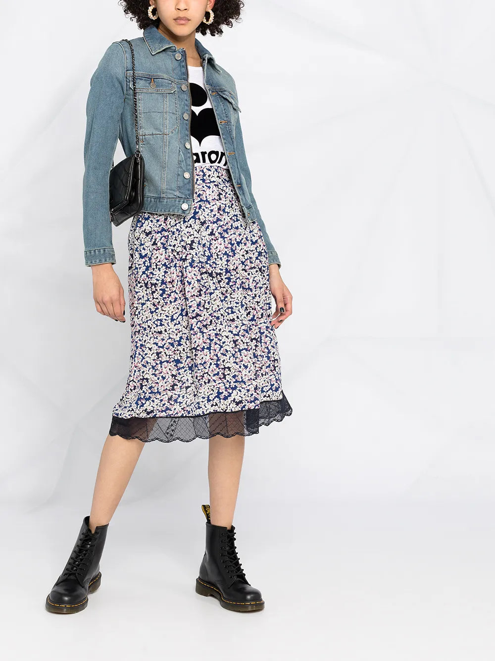 Button-Front Denim Jacket