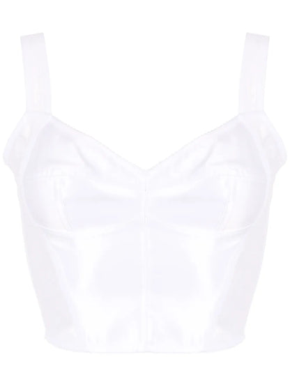 Lace-Trim Corset Top
