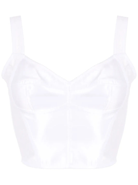 Lace-Trim Corset Top