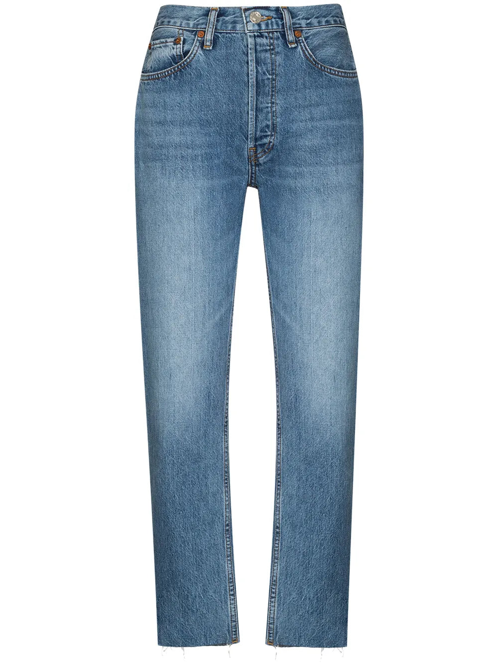 Stove Pipe Cropped Jeans