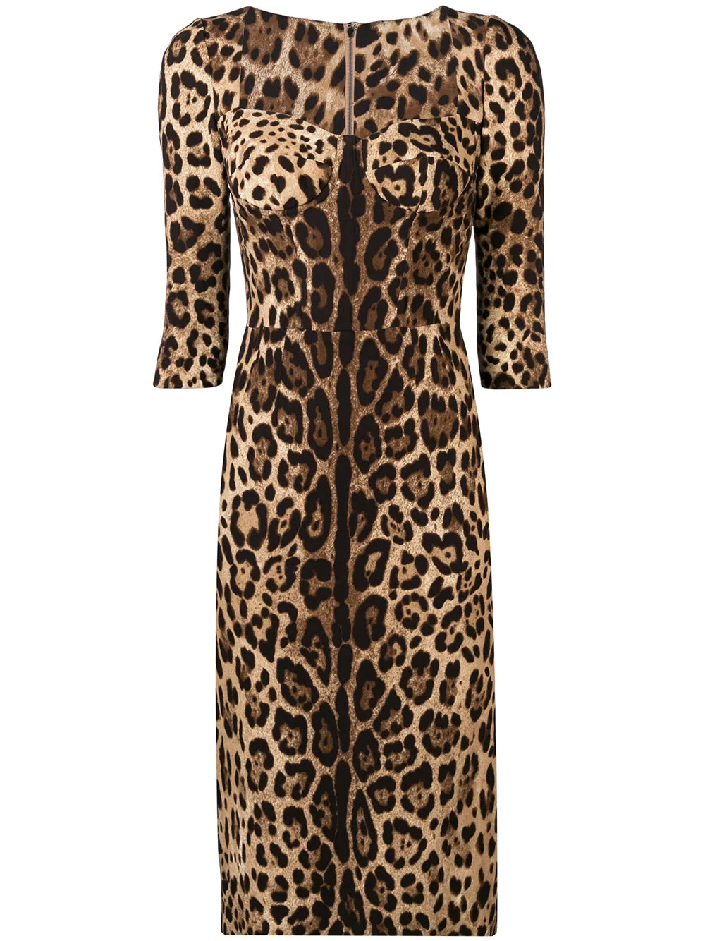 Leopard-Print Midi Dress