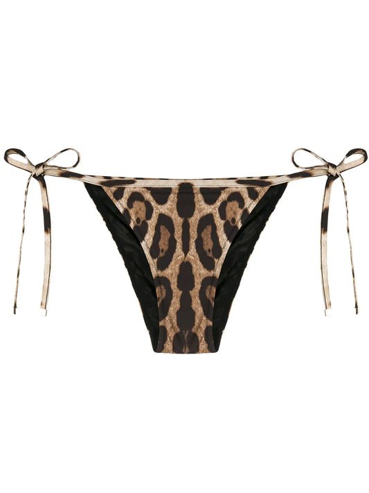 Leopard-Print Bikini Bottoms