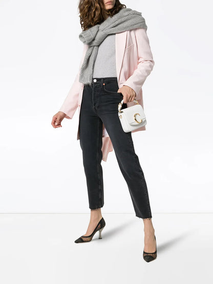 Stovepipe Raw Hem Jeans
