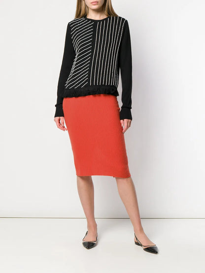 Ribbed Knitted Skirt