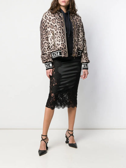 Leopard-Print Bomber Jacket
