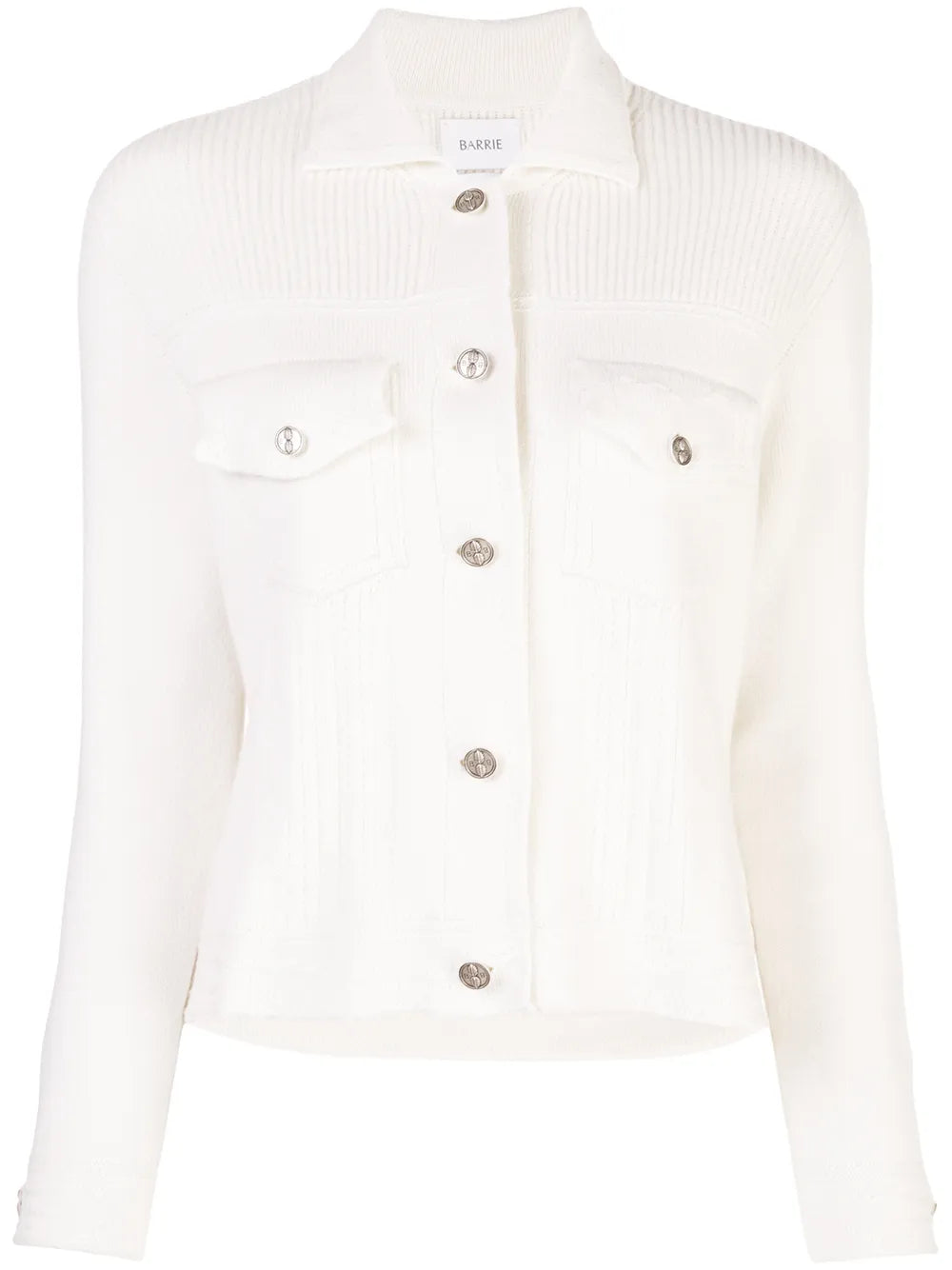 Contrast-Stitch Knitted Jacket