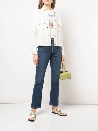 Contrast-Stitch Knitted Jacket