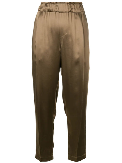 Pleated Fluid Cigarette Trousers