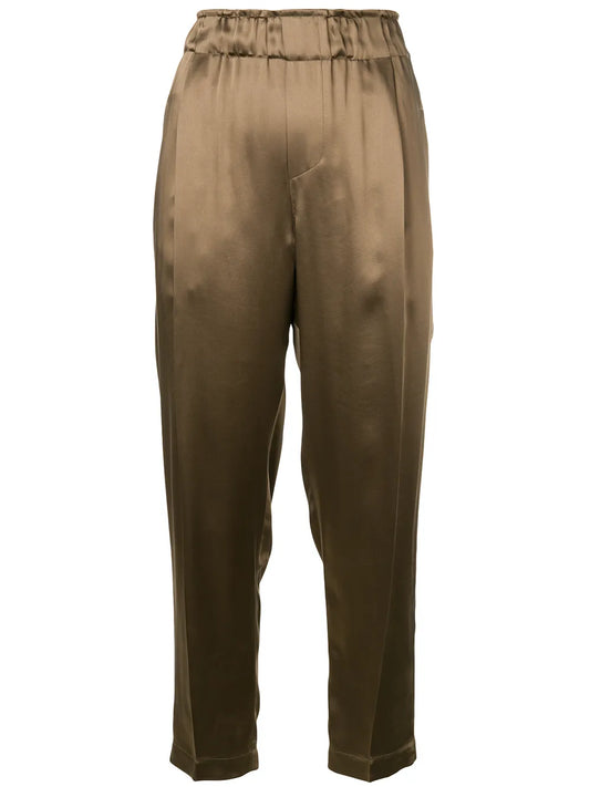 Pleated Fluid Cigarette Trousers