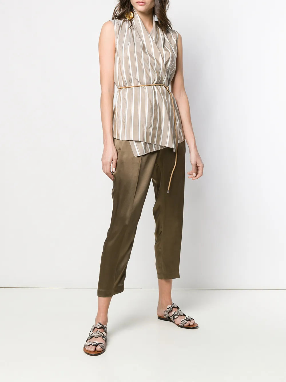 Pleated Fluid Cigarette Trousers