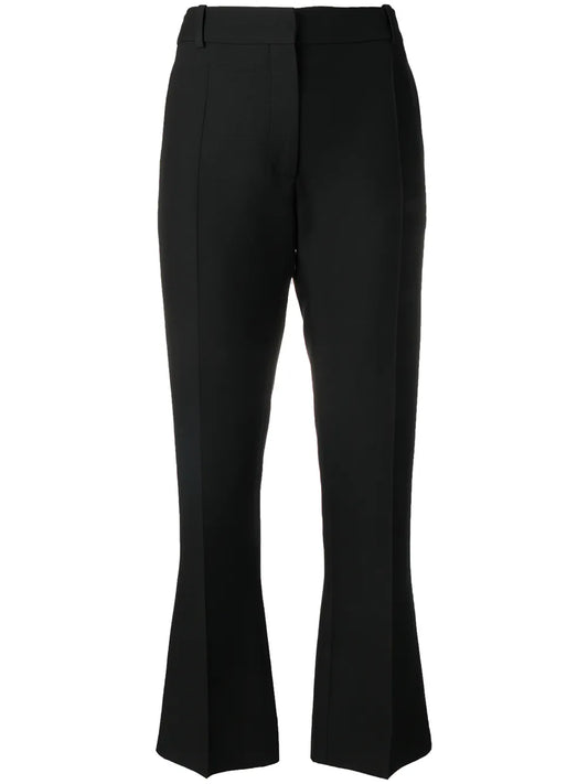 Tailored Cropped Flared Trousers