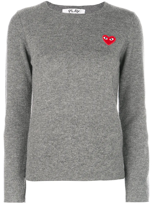 Heart-Appliqué Sweater