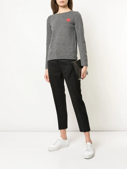 Heart-Appliqué Sweater