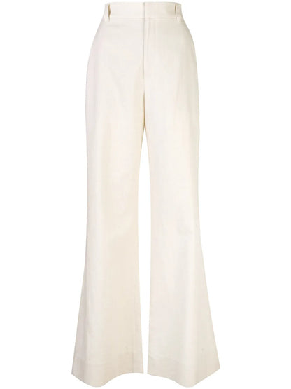 High Waisted Flared Trousers