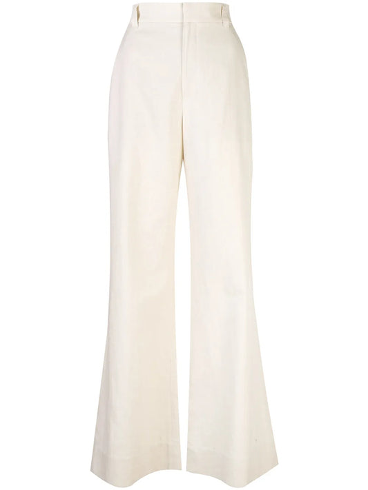 High Waisted Flared Trousers