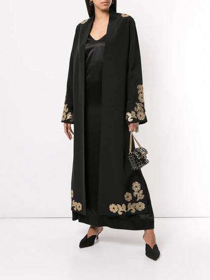 Whiskey Embellished Robe Coat
