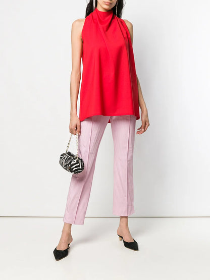 Pleated Cropped Trousers