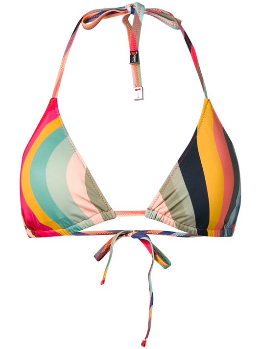Swirl Print Triangle Bikini Top