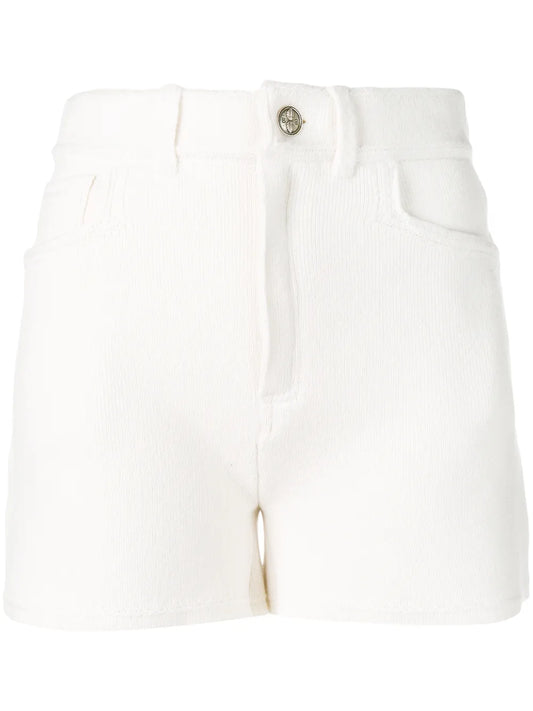 High-Waisted Knit Shorts