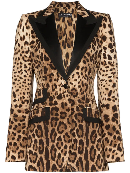Turlington Leopard-Print Blazer