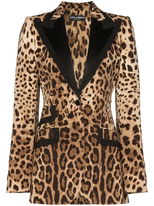 Turlington Leopard-Print Blazer