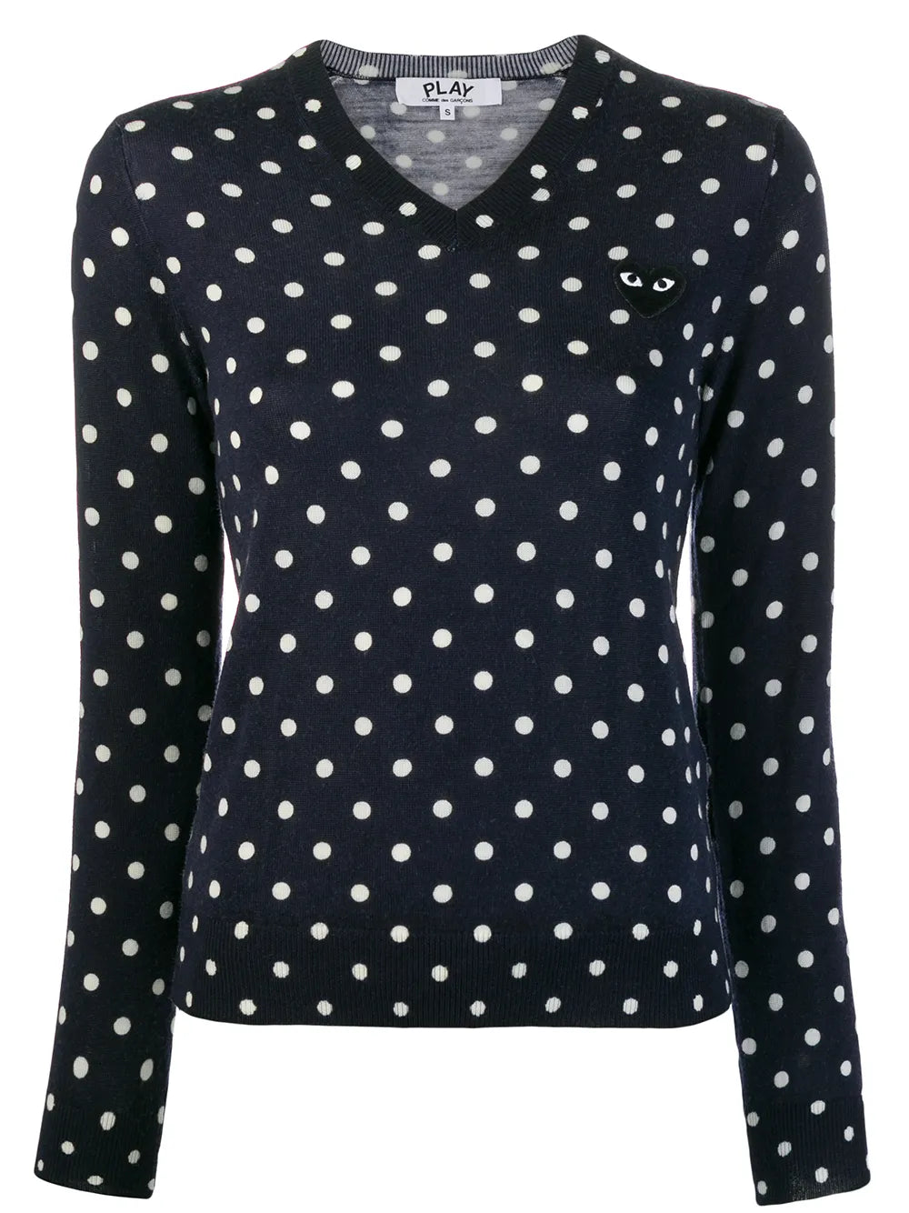 Polka-Dot Knit Sweater
