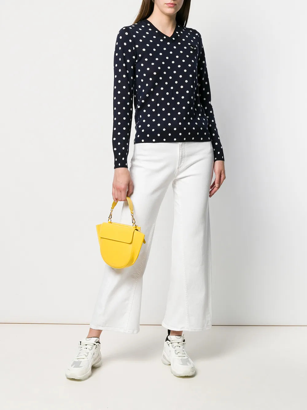 Polka-Dot Knit Sweater