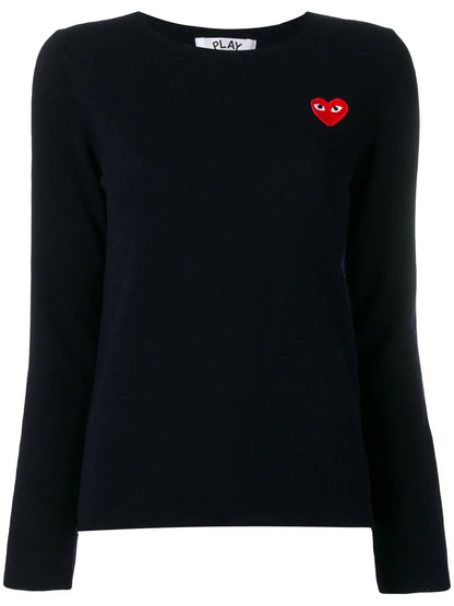 Heart-Appliqué Sweater