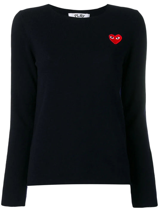 Heart-Appliqué Sweater