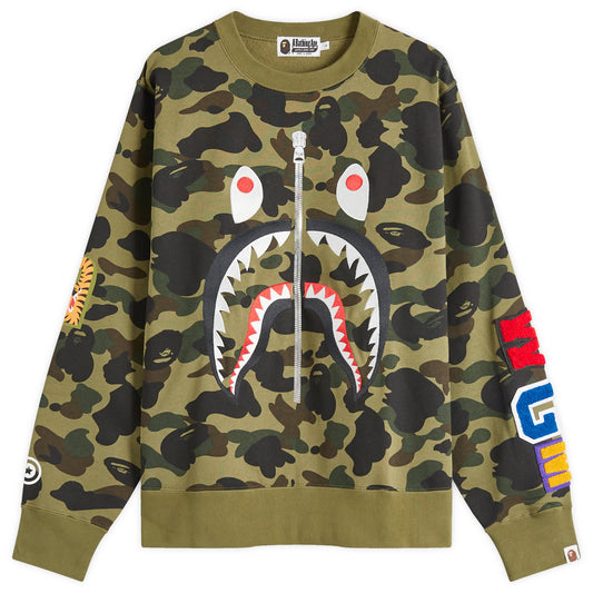 1st Camo Shark Crew Neck Sweatshirt