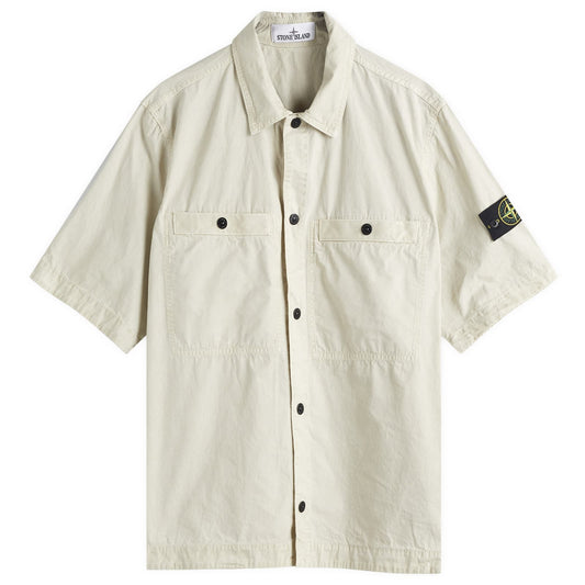 Old Effect Short Sleeve Overshirt