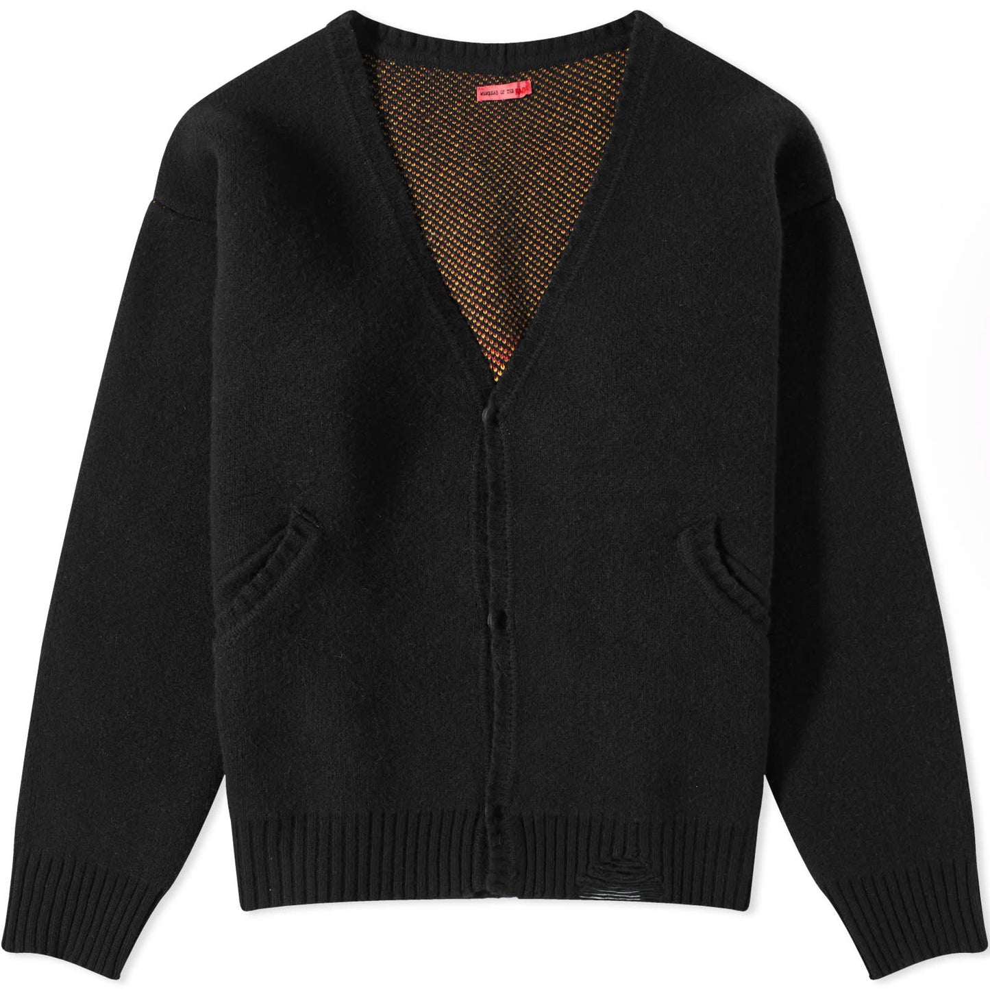 Distressed Logo Cardigan