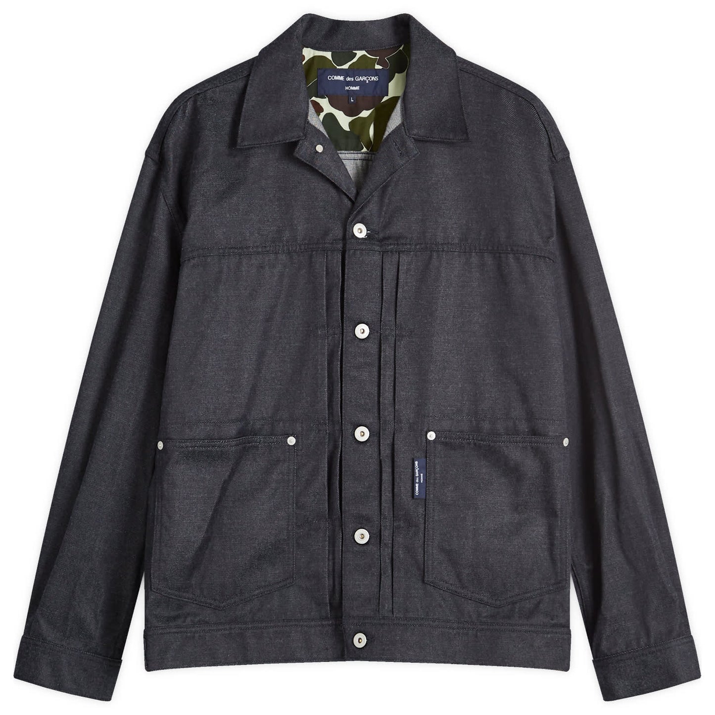 Cotton Poly Denim Trucker Jacket