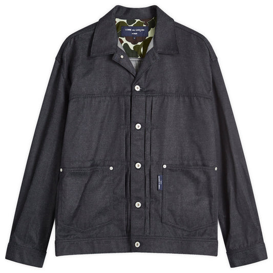Cotton Poly Denim Trucker Jacket