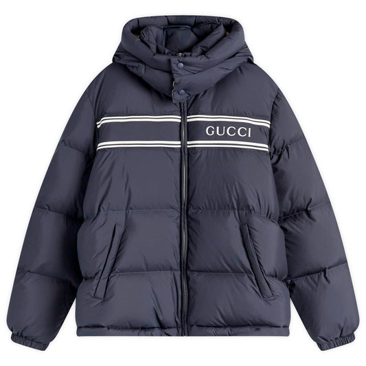Logo Hooded Down Jacket