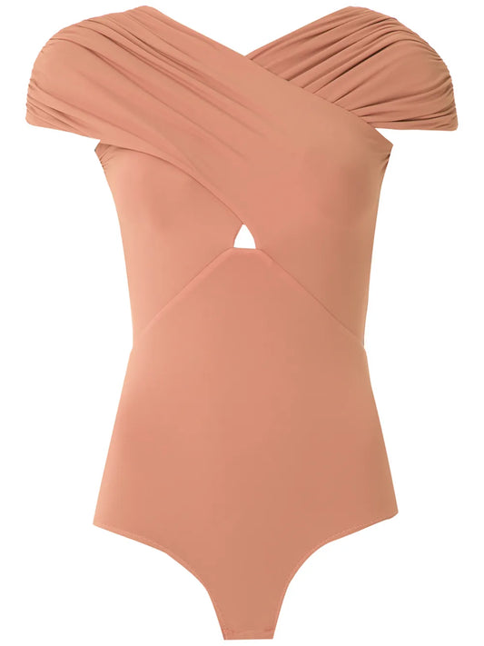 Ruched Crossover Body Top