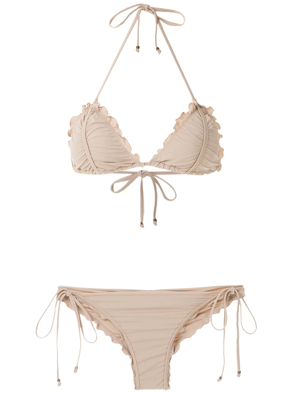 Scalloped Trim Bikini Set