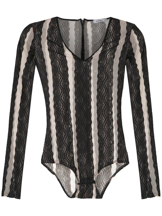 Floral Sheer Panelled Body