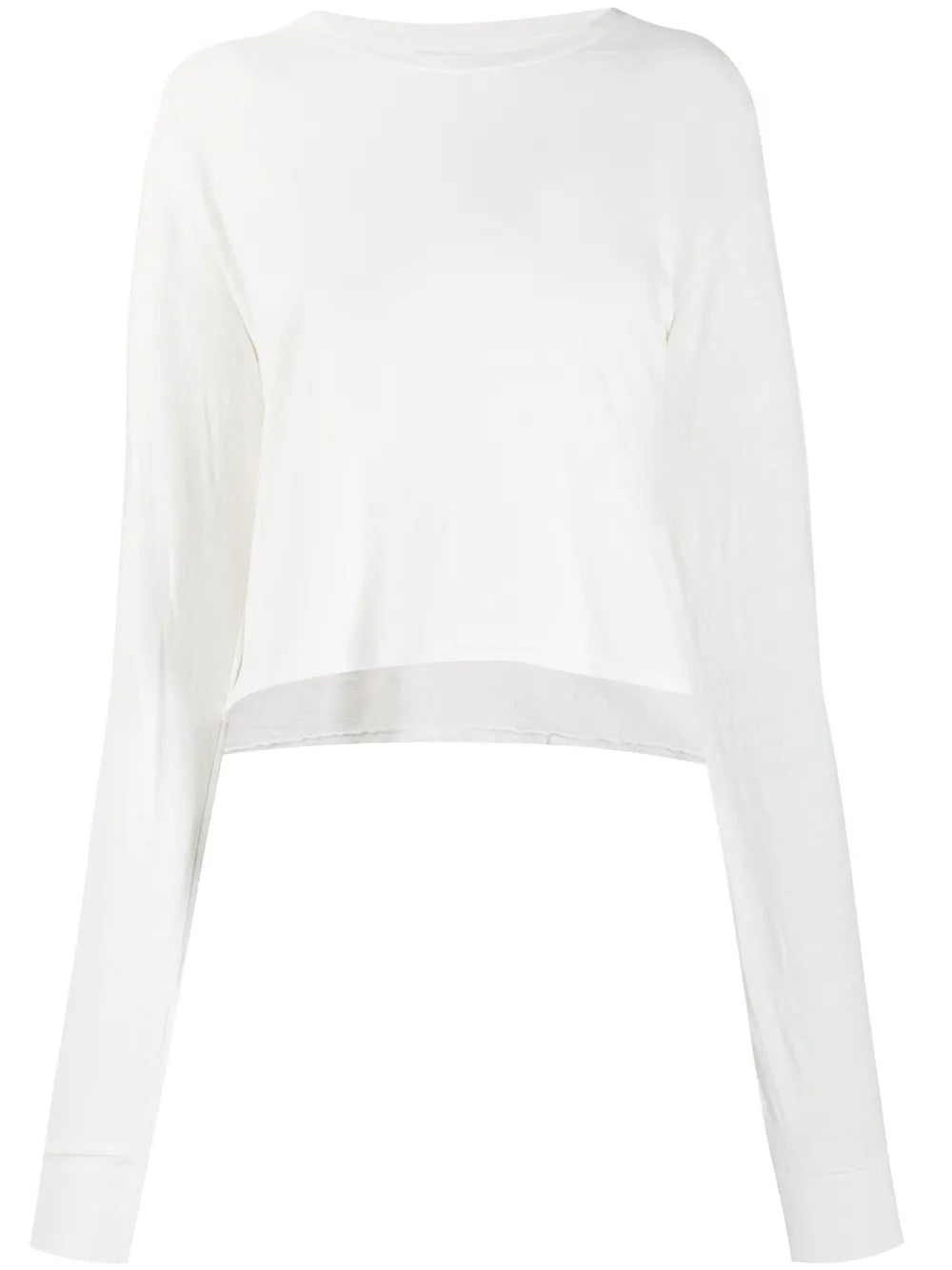 Jersey Long-Sleeved Cropped T-Shirt