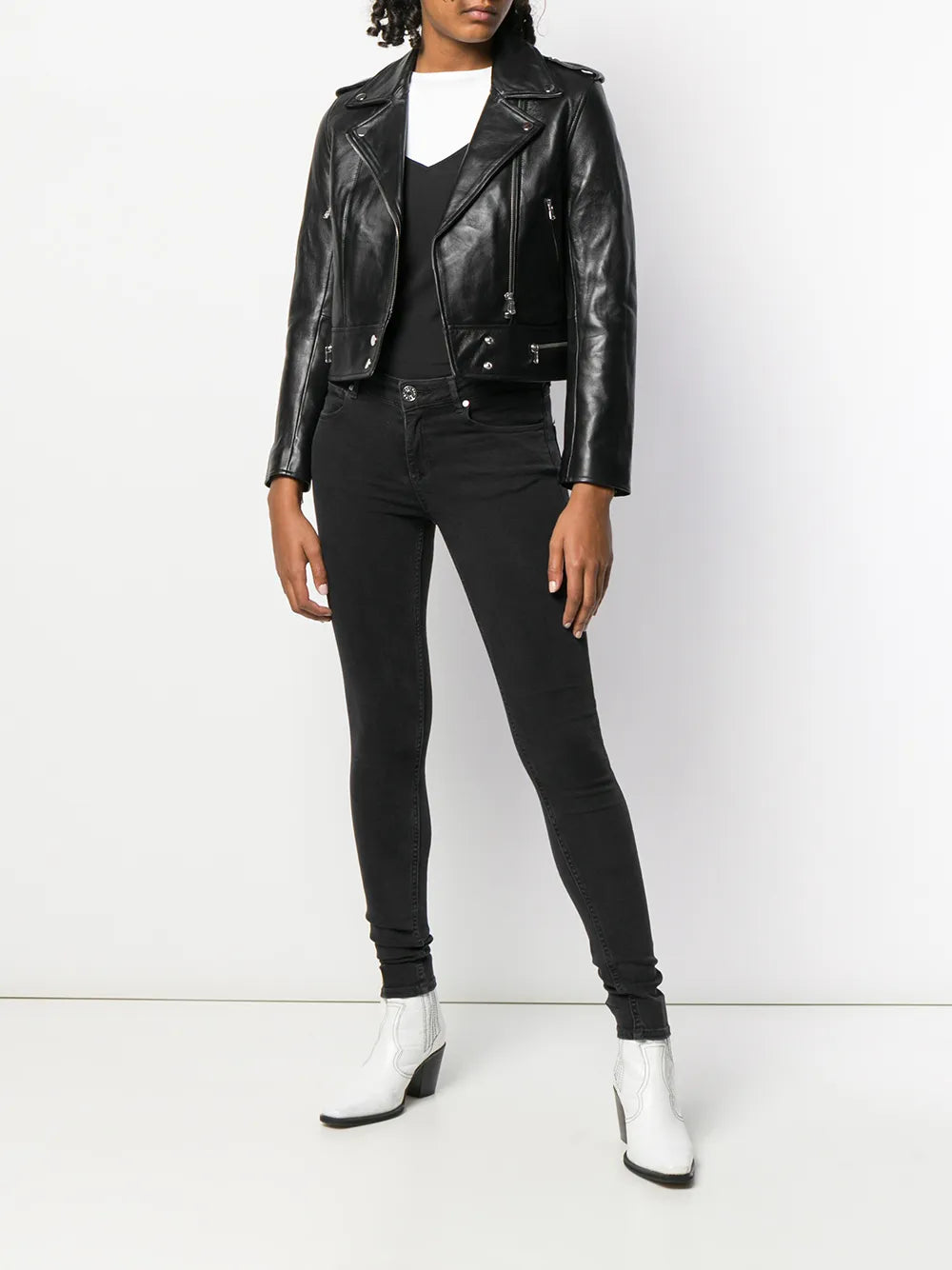Cropped Biker Jacket