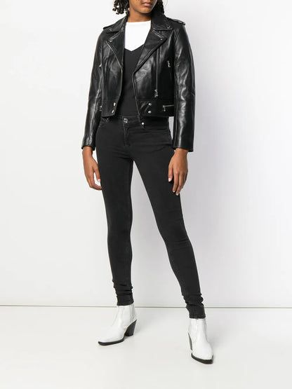 Cropped Biker Jacket