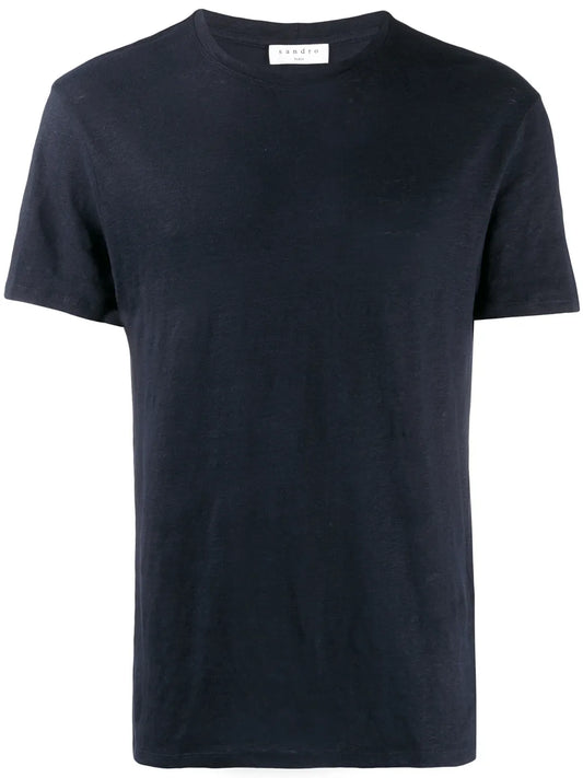 Round-Neck Linen T-Shirt