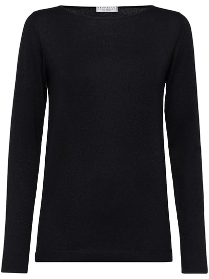 Cashmere-Blend Boat-Neck Jumper