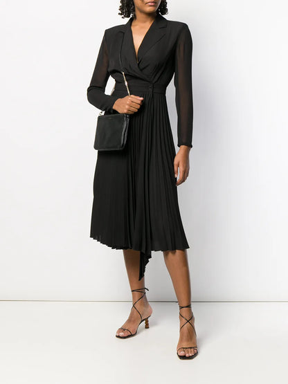 Long-Sleeved V-Neck Dress