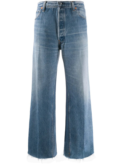 Straight-Leg Cropped Jeans