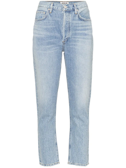 High-Waisted Cropped Jeans