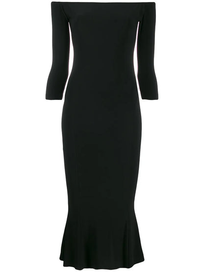 Off-The-Shoulder Fishtail Dress