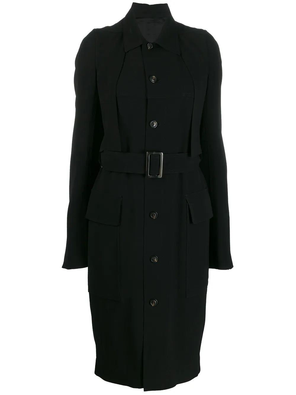 Single-Breasted Belted Coat