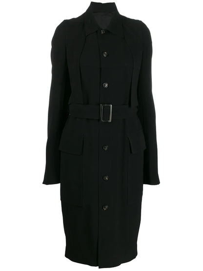 Single-Breasted Belted Coat